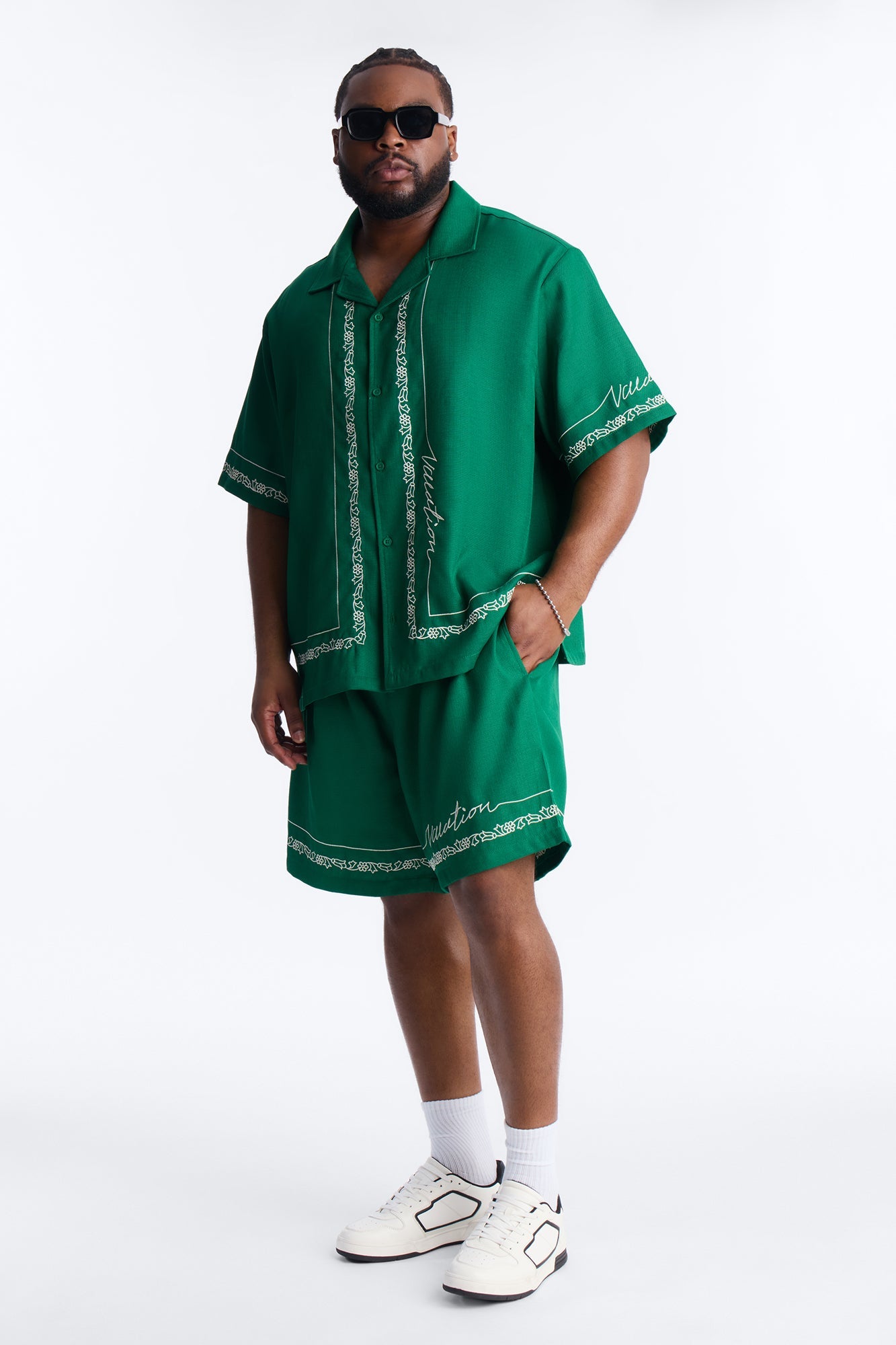 Relaxed Kingston Embroidered Short - Green