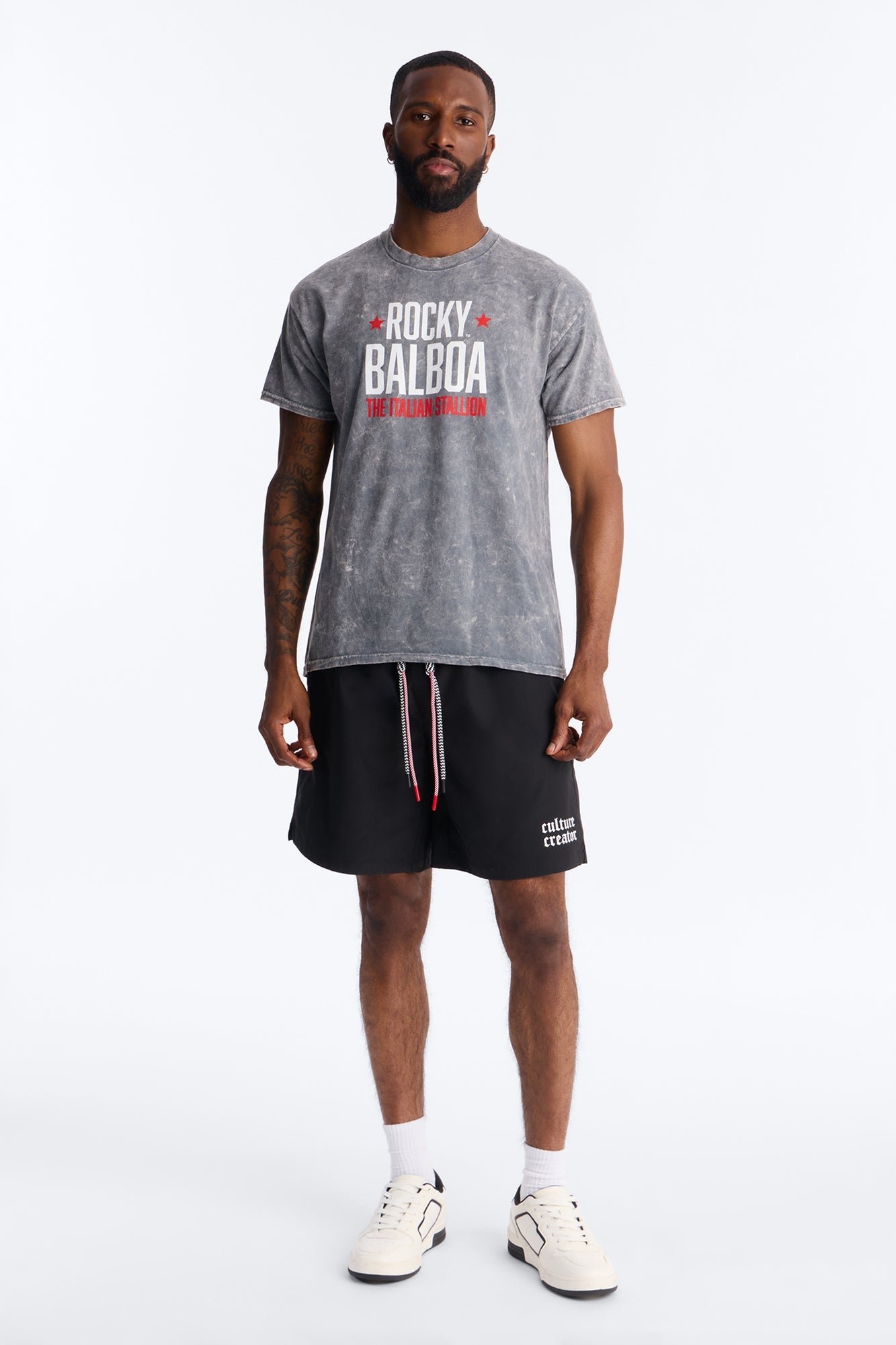 Rocky Balboa 1982 Short Sleeve Tee - Grey Mineral Wash