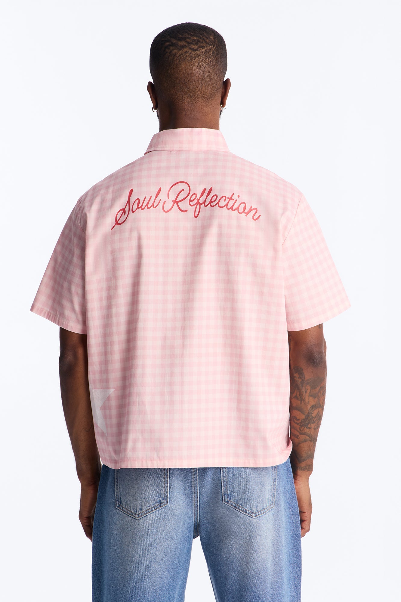 Sacred Star Reflection 07 Button Up Shirt - Pink