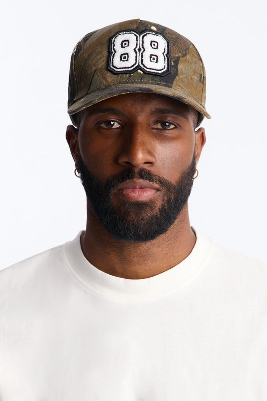 88 Varsity Patch Structured Snapback Hat - Camouflage