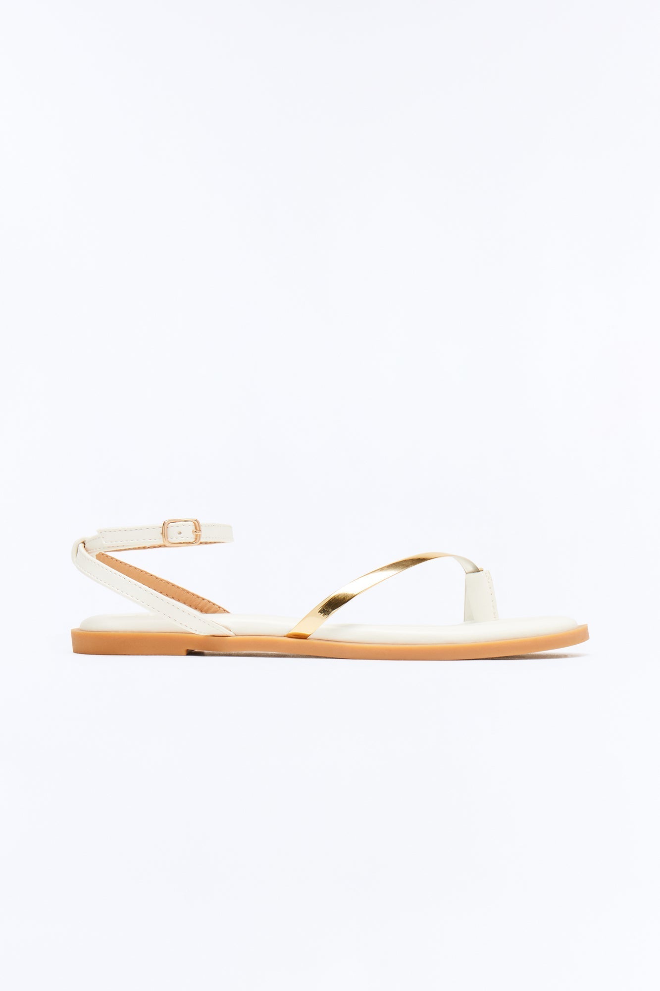 Landon Toe Ring Sandals - White NEWFASHIONEDGE