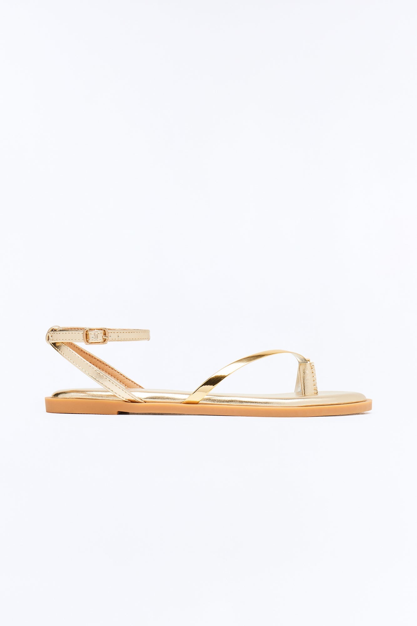 Landon Toe Ring Sandals - Gold NEWFASHIONEDGE