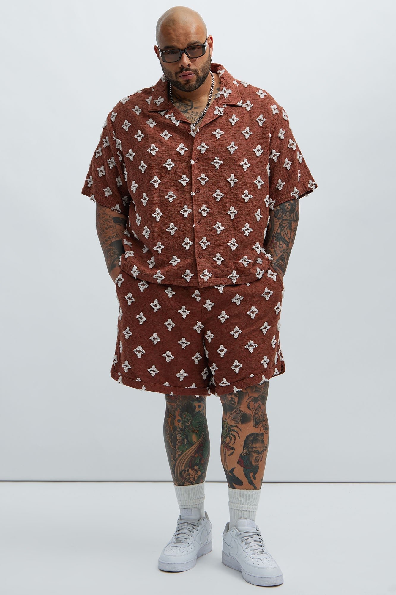 Cropped Starlet Shirt - Brown