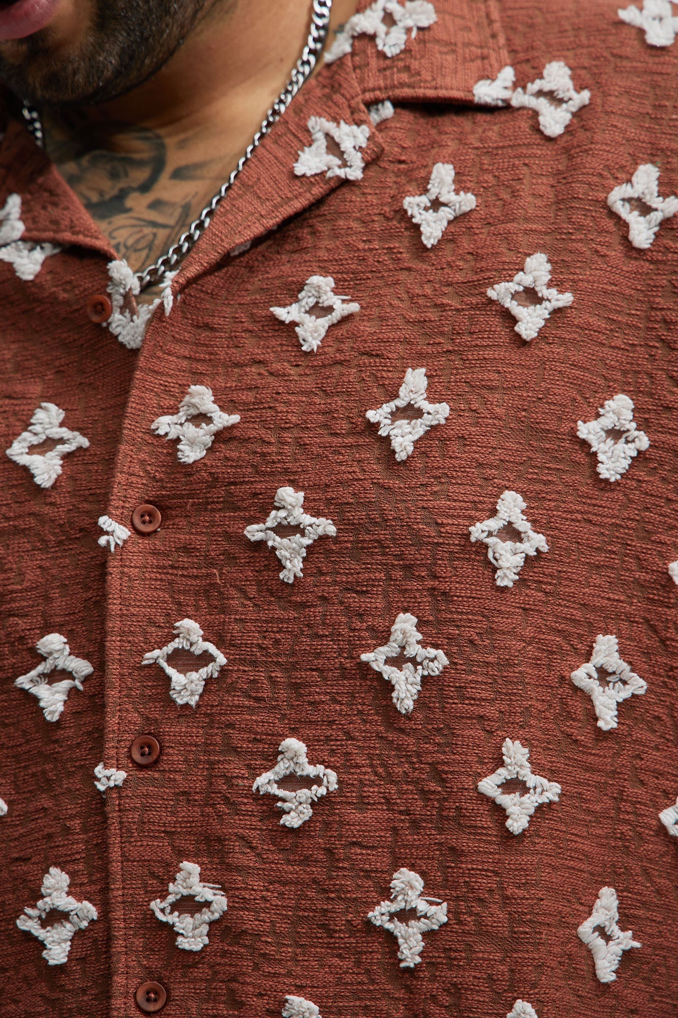 Cropped Starlet Shirt - Brown