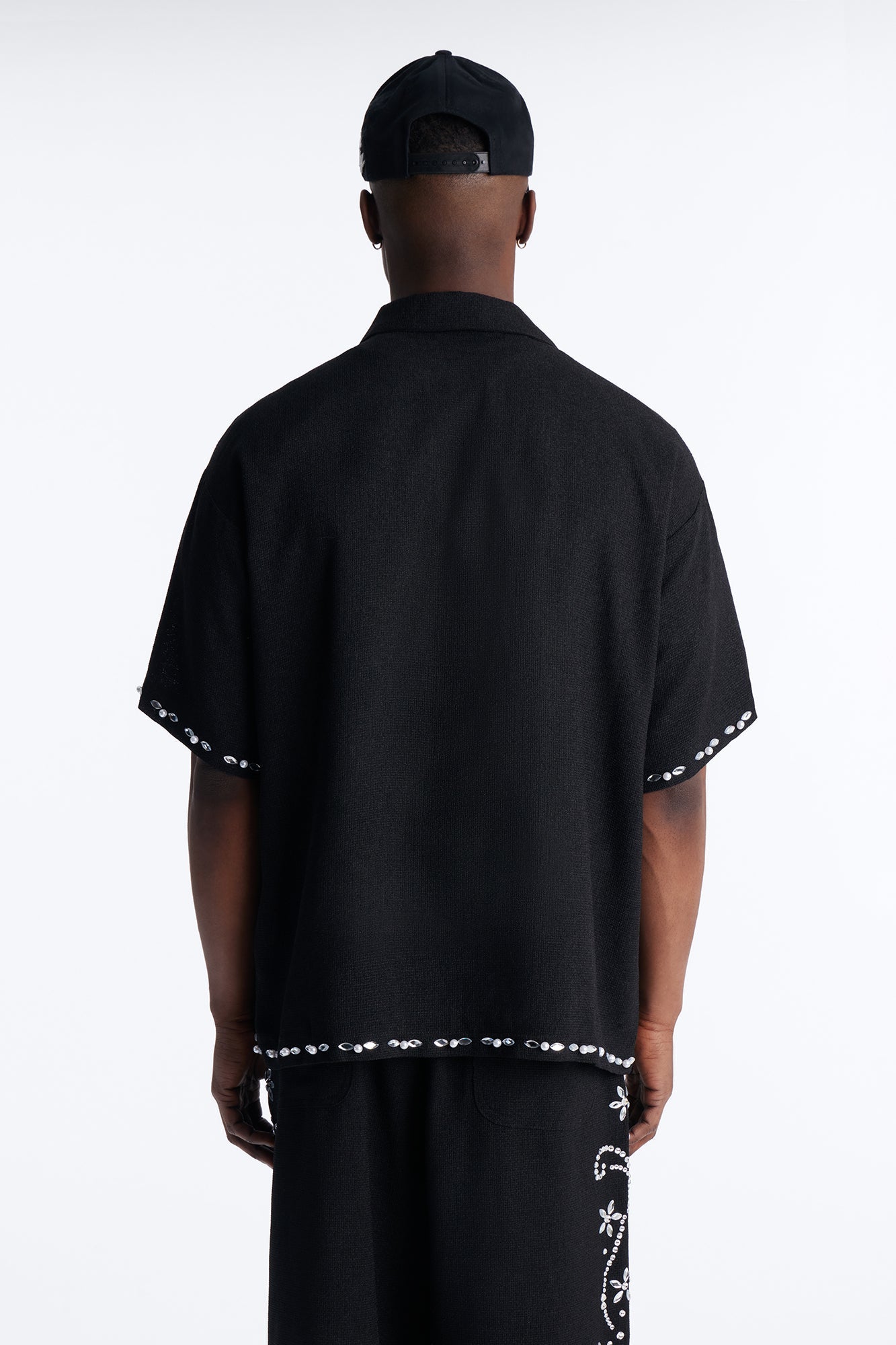 Wanderlust Pearl Journey Johnny Collar Polo - Black