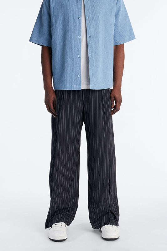 Wide Leg New Age Pleated Trouser - Grey