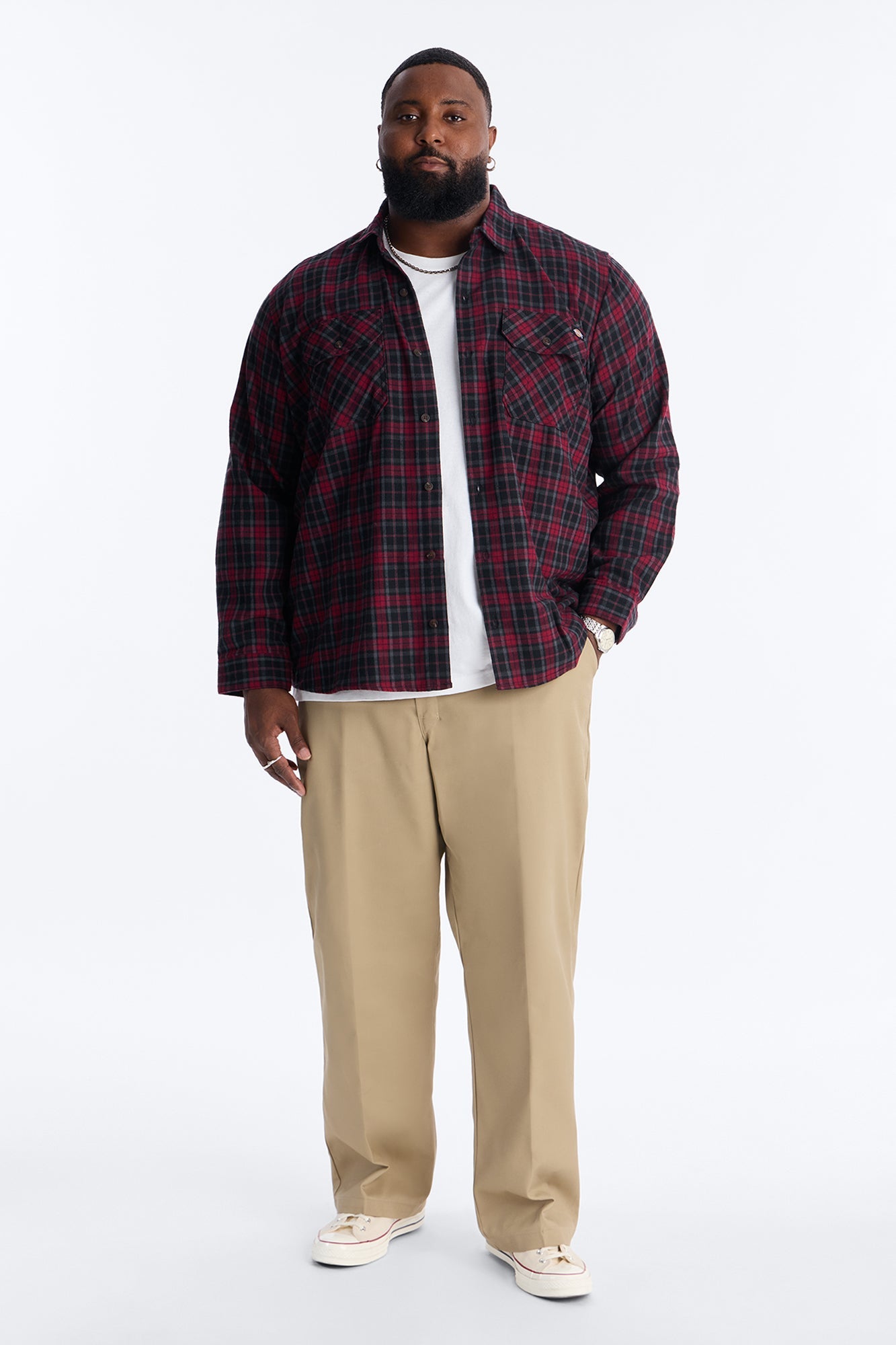 Dickies Flannel Work Shirt - Red
