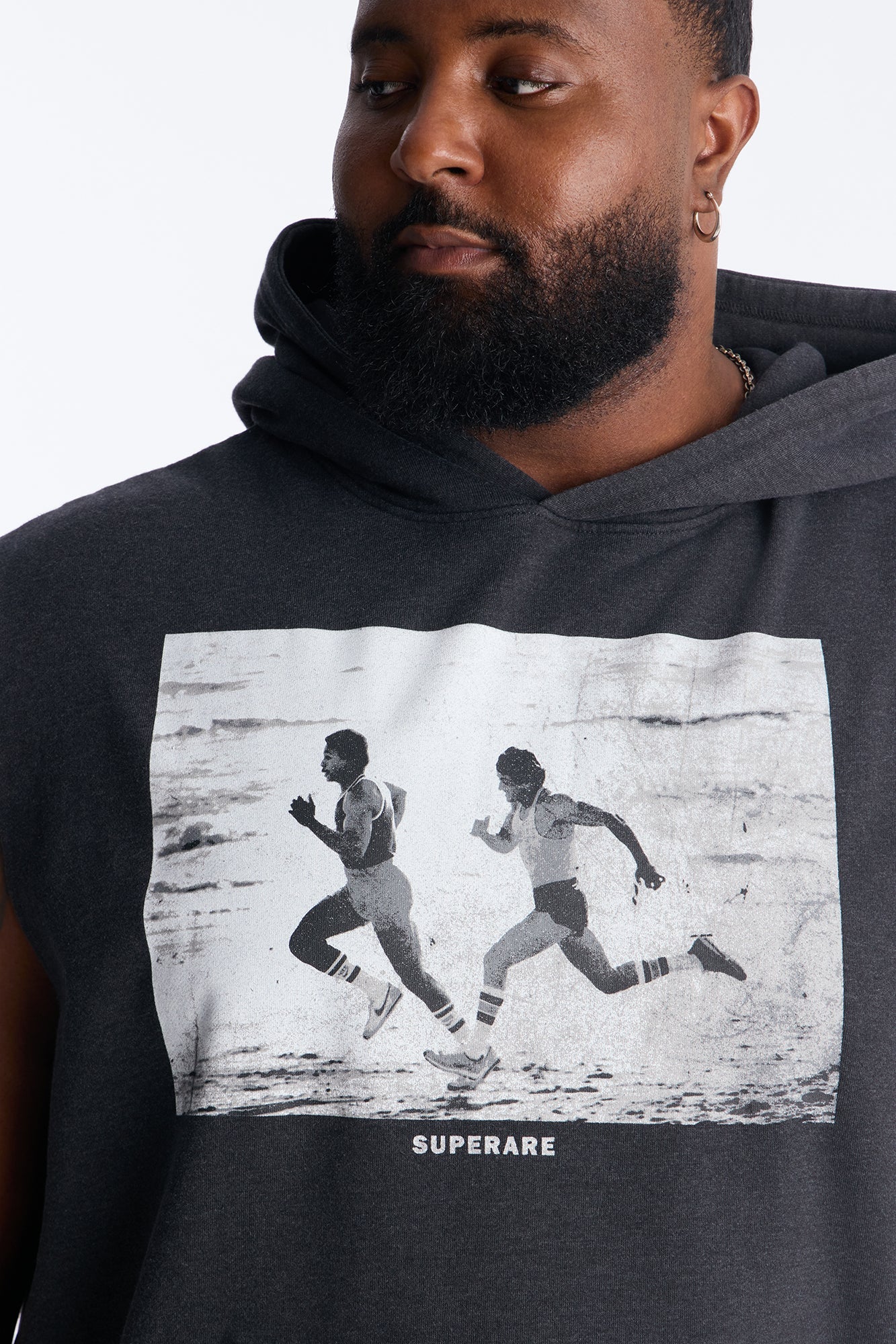 Rocky Vs Apollo Muscle Hoodie - Black