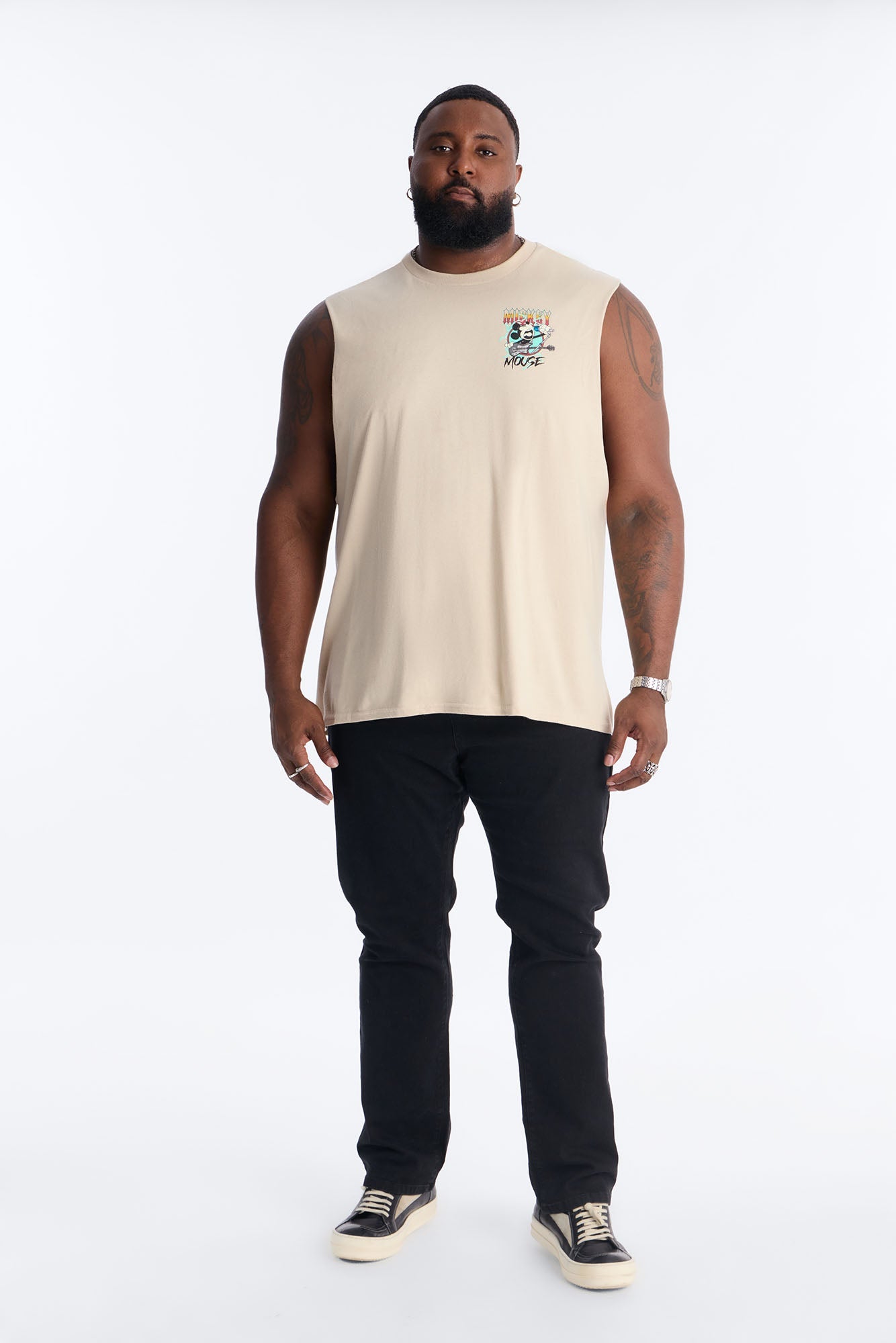 Mickey N Friends Garage Band Muscle Tank - Natural