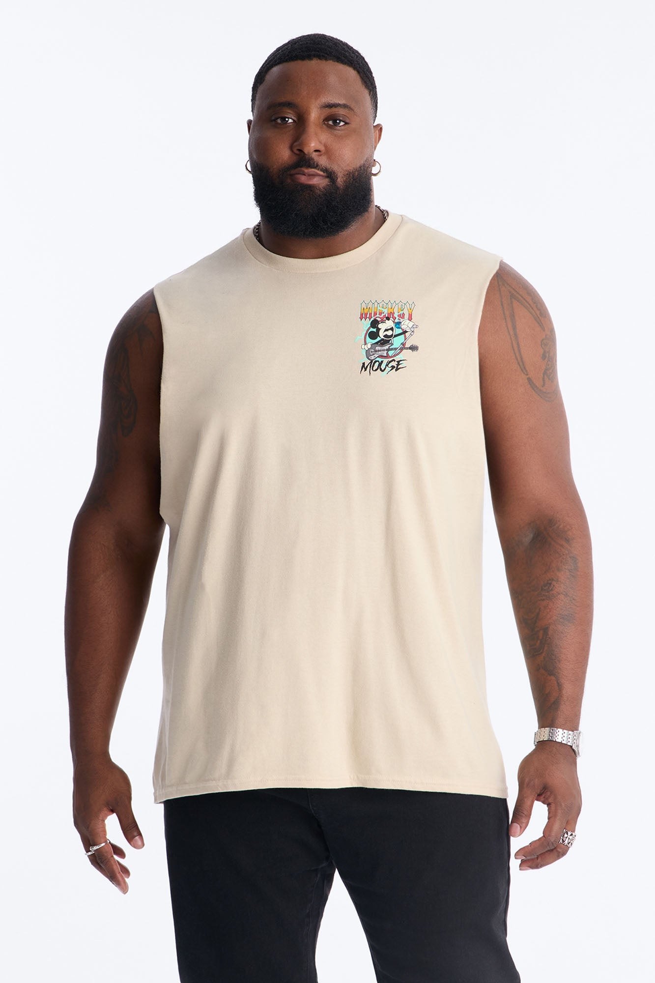 Mickey N Friends Garage Band Muscle Tank - Natural