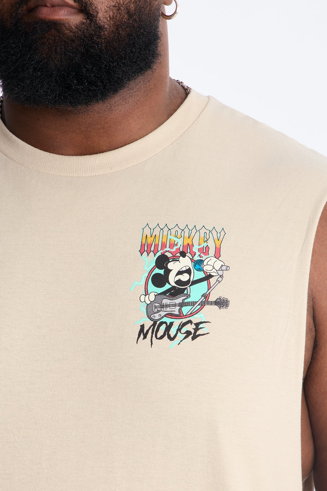 Mickey N Friends Garage Band Muscle Tank - Natural
