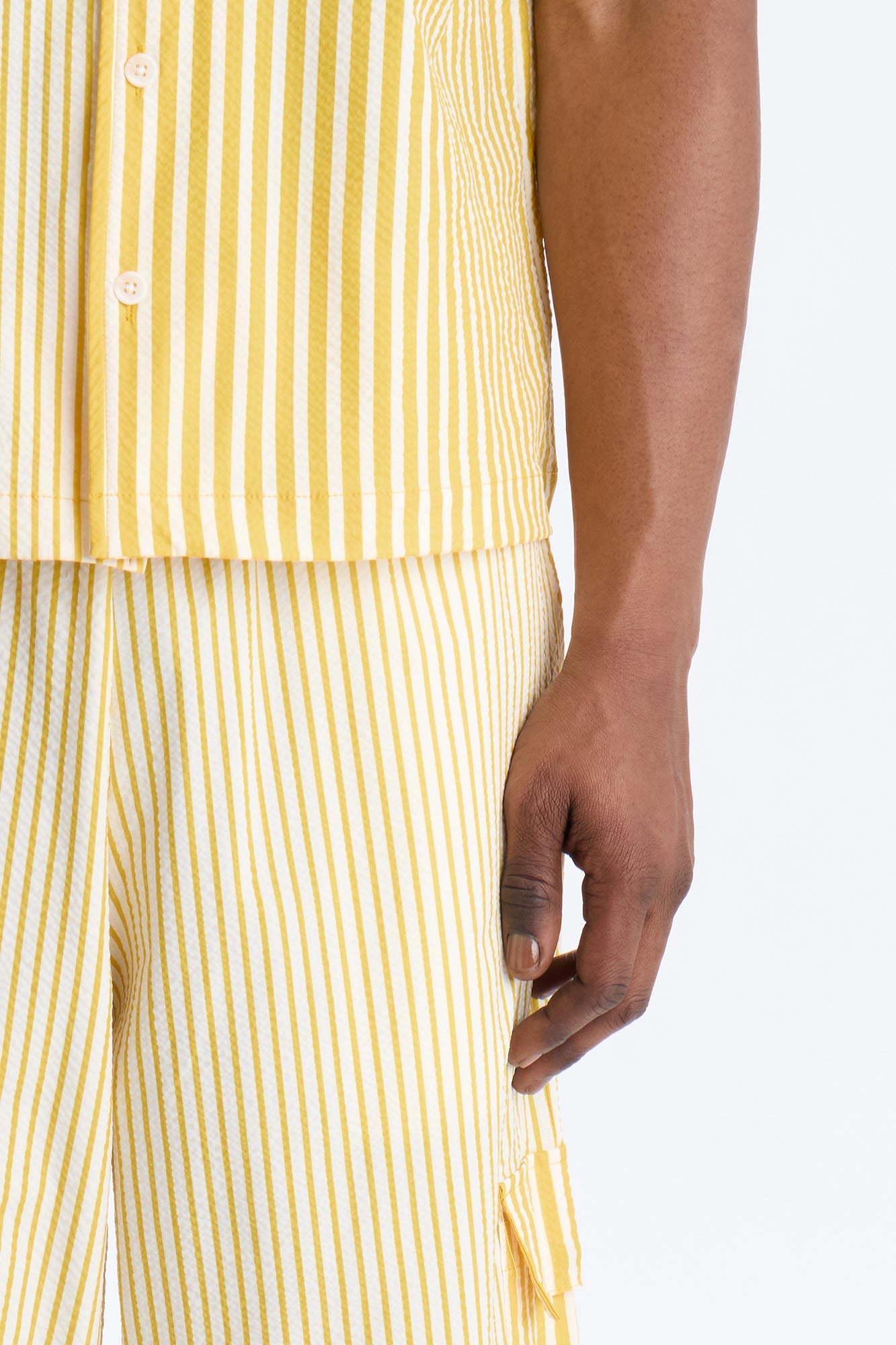 Straight Passion Stripe Seersucker Pant - Yellow