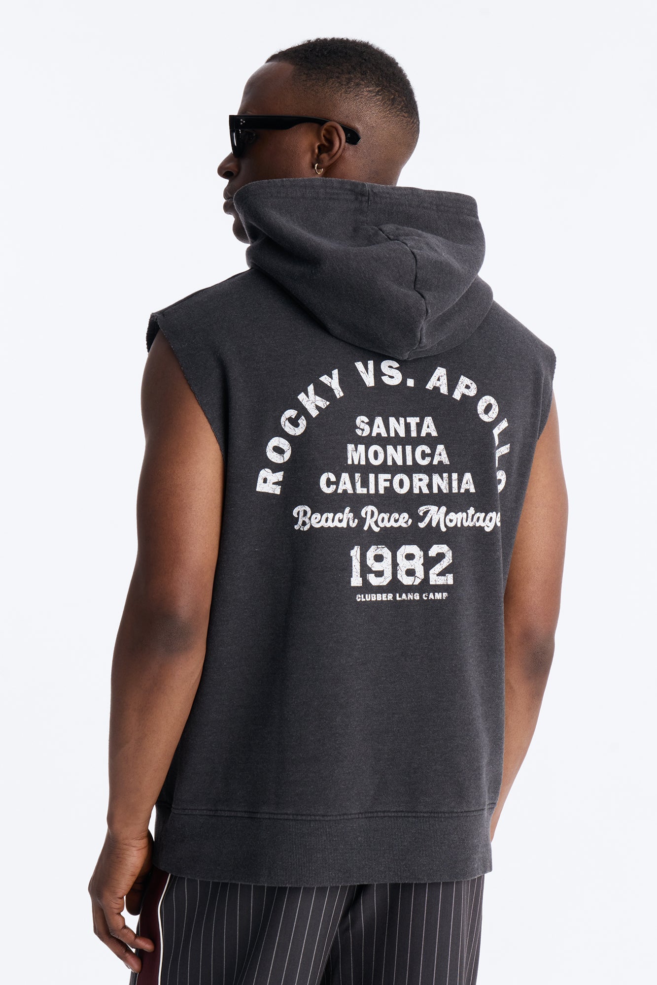 Rocky Vs Apollo Muscle Hoodie - Black