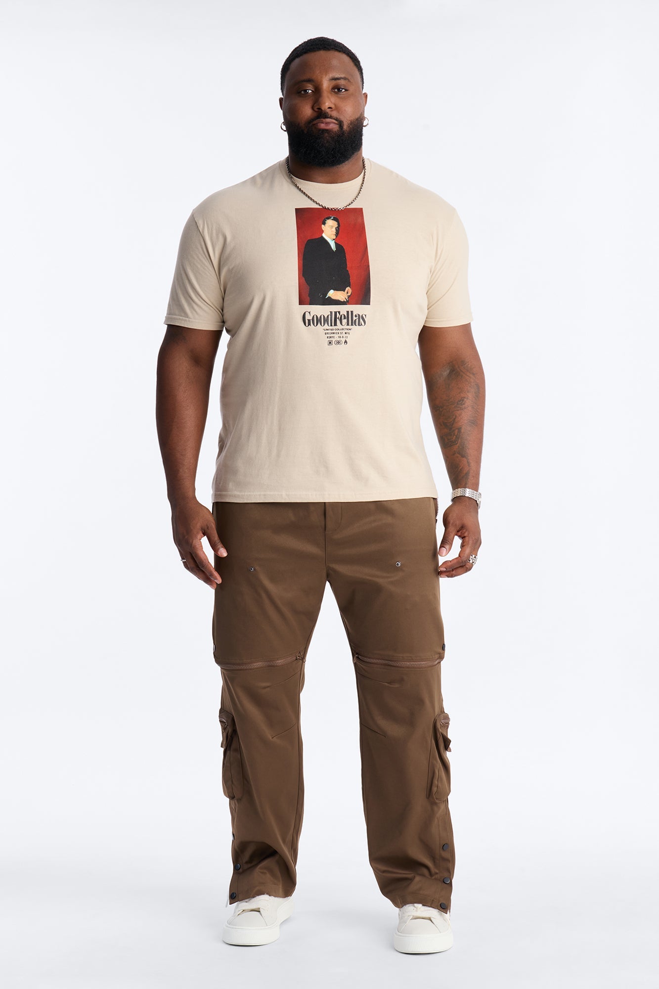 Good Fellas So You Wanna Be A Gangster Short Sleeve Tee - Cream