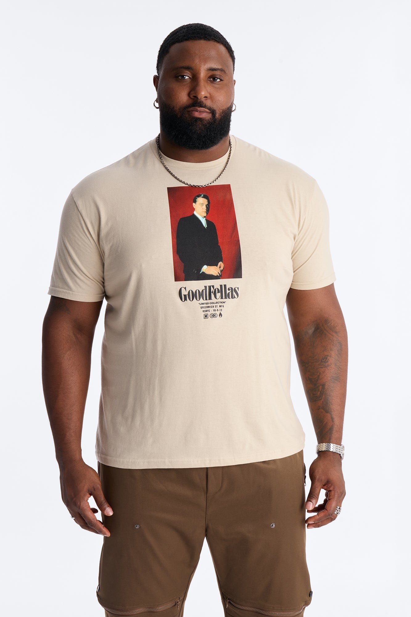Good Fellas So You Wanna Be A Gangster Short Sleeve Tee - Cream