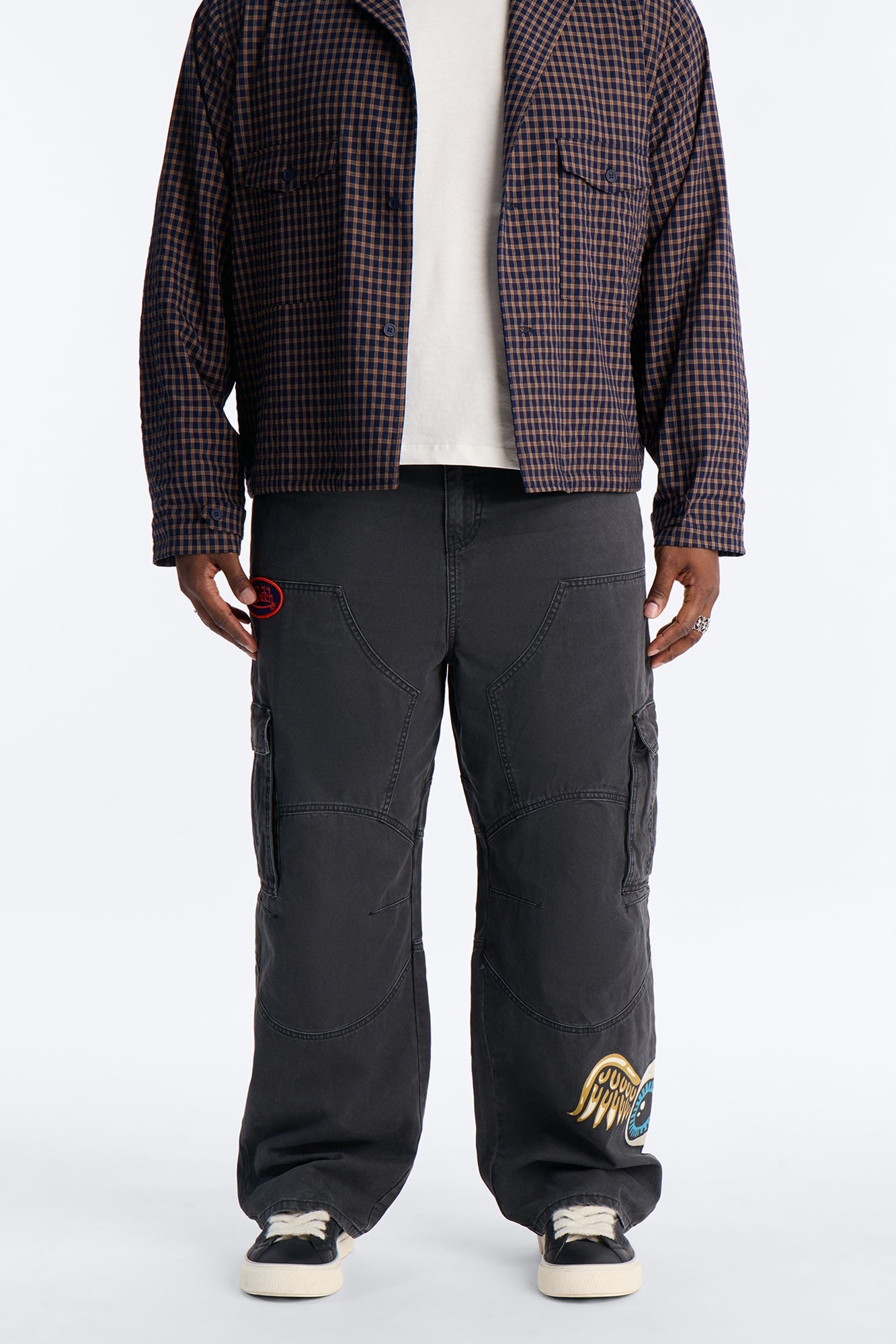 Von Dutch Baggy Flying Eyeball Jean - Black Wash