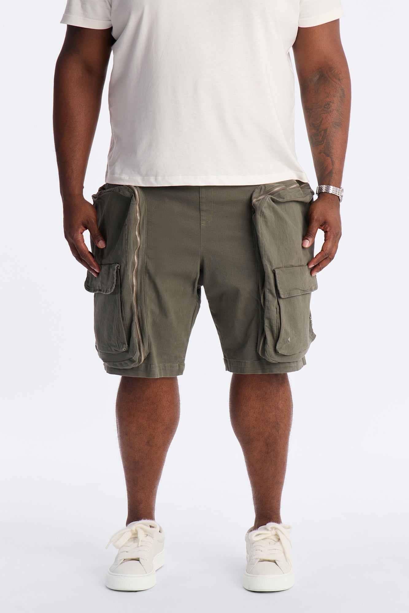 Oversized Maxed Out Utility Pocket Short - Olive