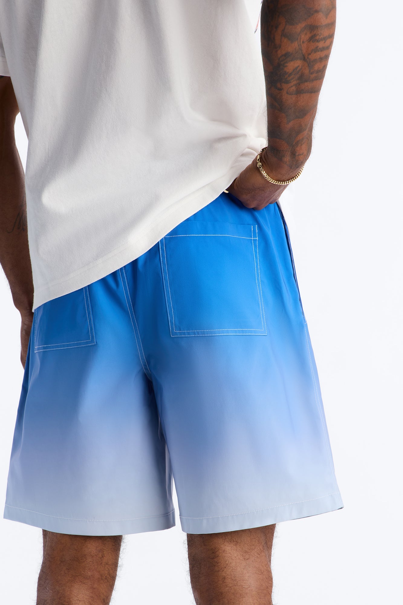 Relaxed Fade Away Ombre Short - Blue