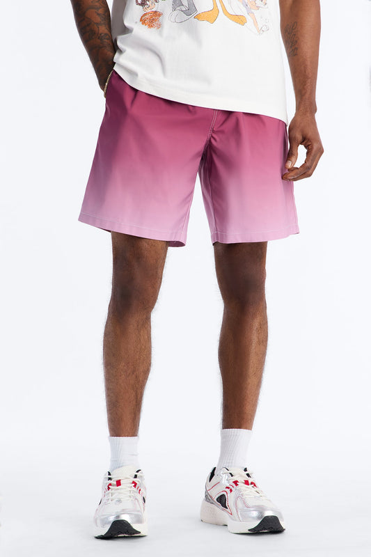 Relaxed Fade Away Ombre Short - Purple