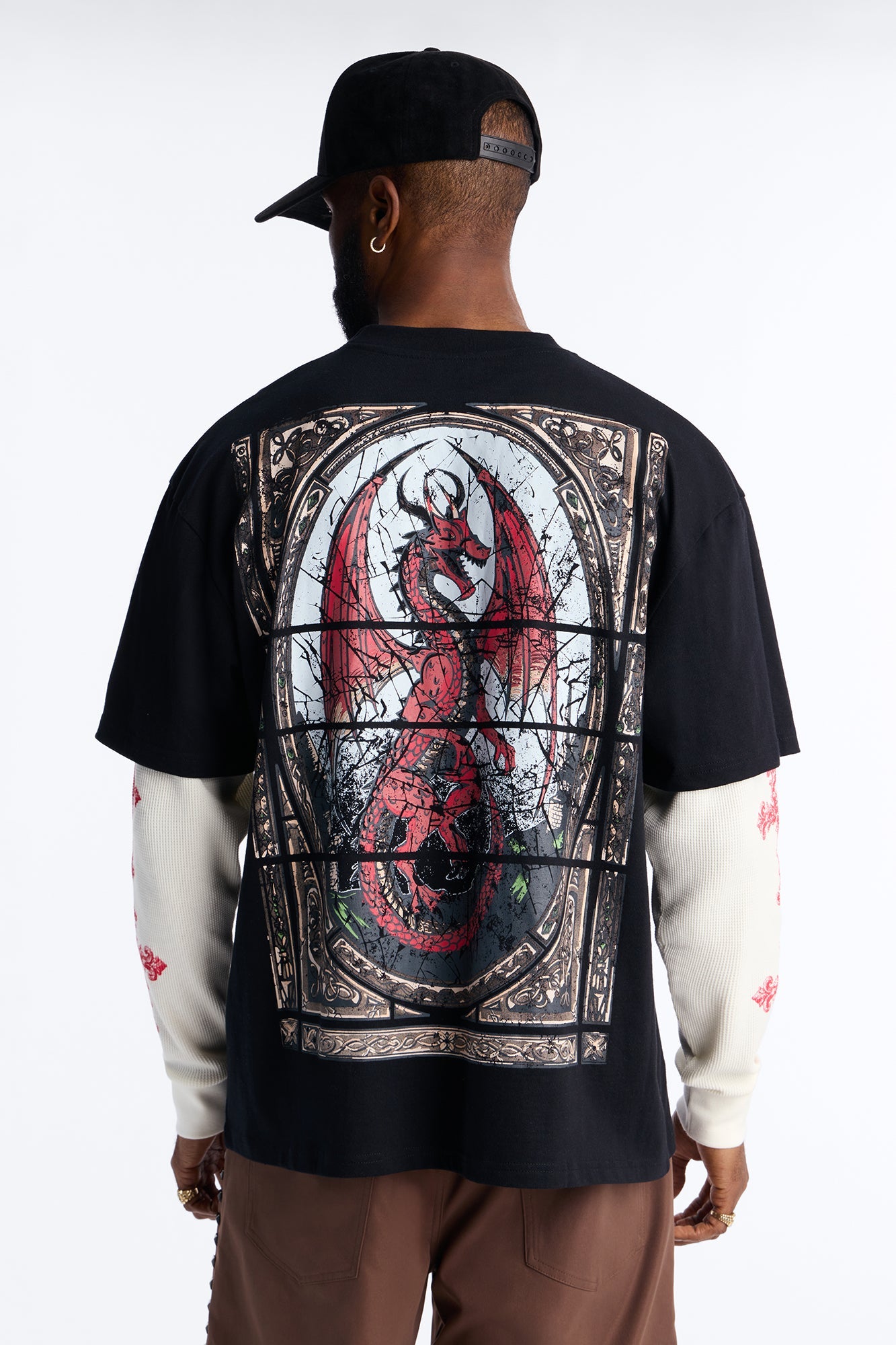 Twofer Through The Looking Glass Long Sleeve Tee - Black