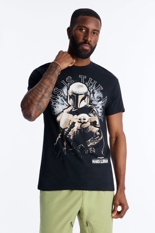 Star Wars The Mandalorian And Grogu Short Sleeve Tee - Black