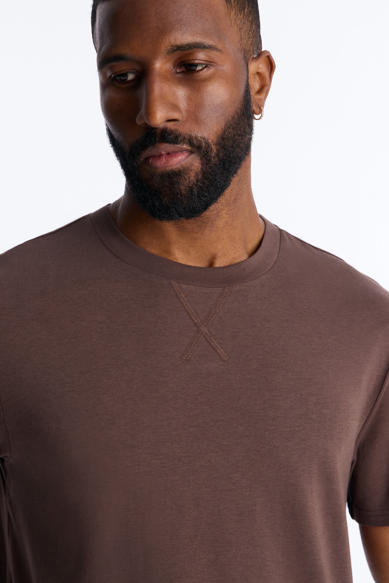 Essential Modal Lounge Short Sleeve Tee - Chocolate
