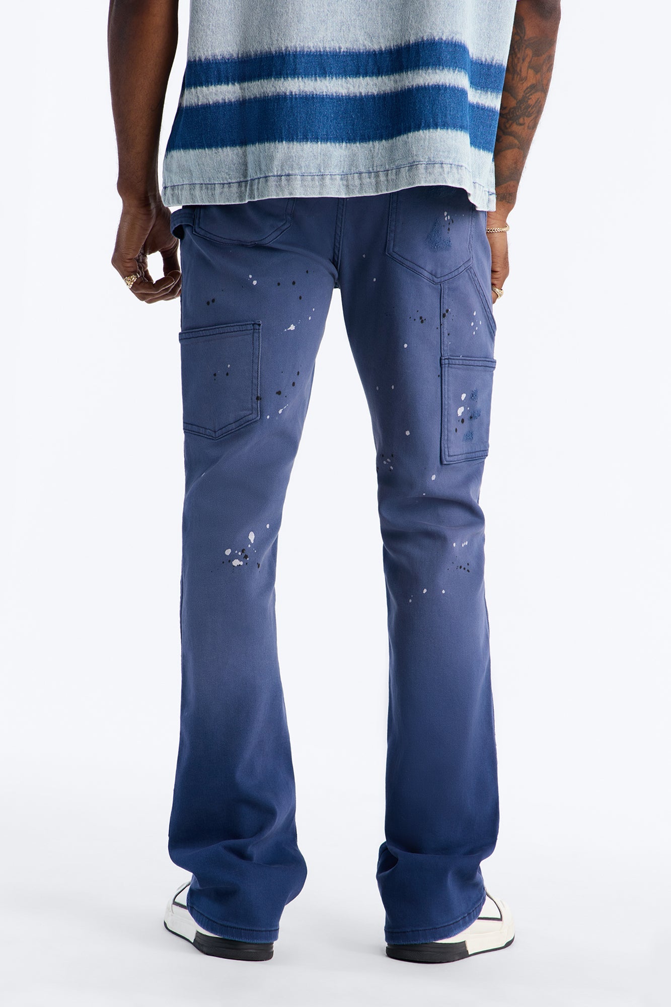 Stacked Skinny Flare Old Painters Carpenter Jean - Navy