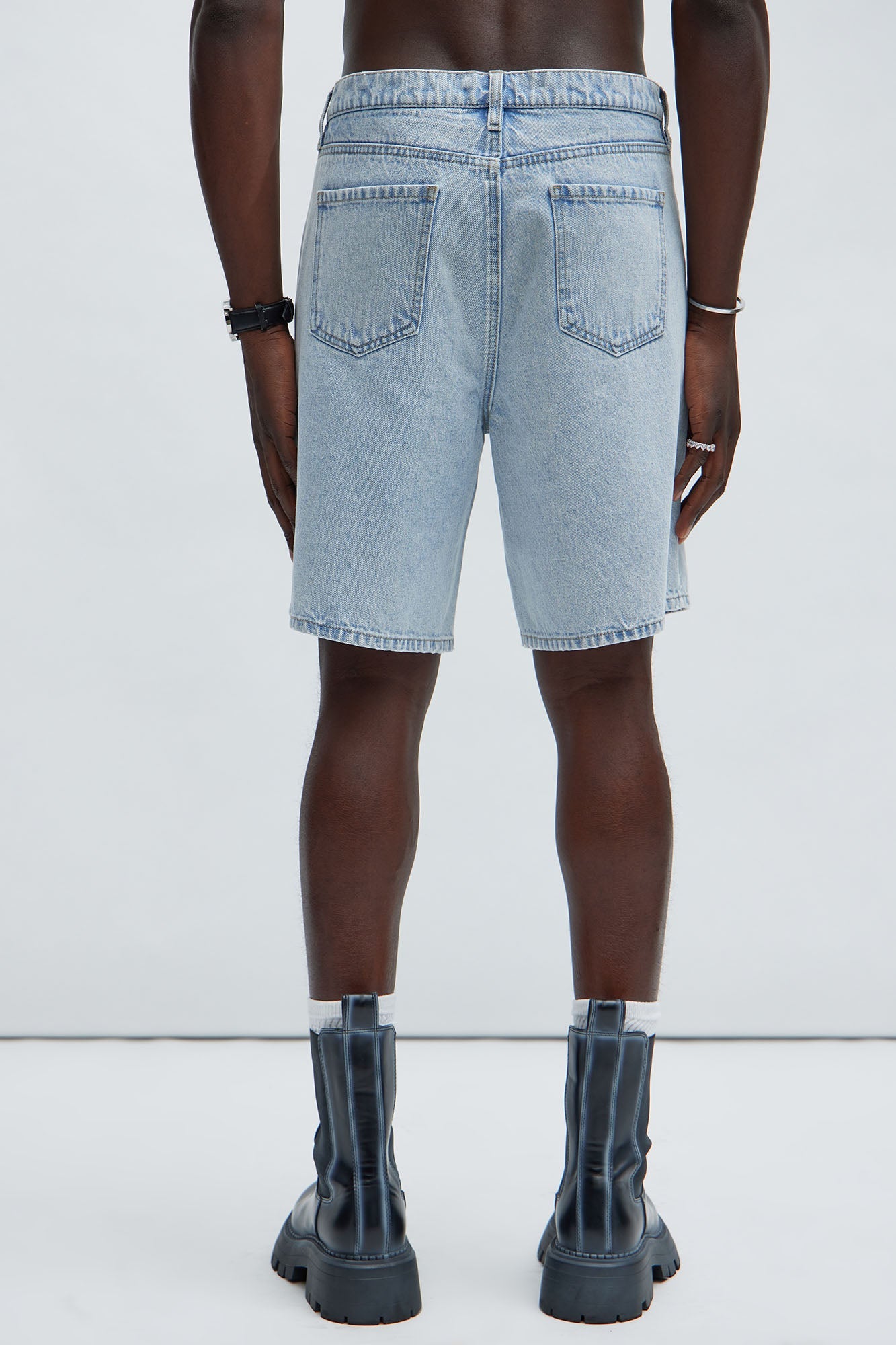 Colin Relaxed Denim Shorts - Light Blue Wash