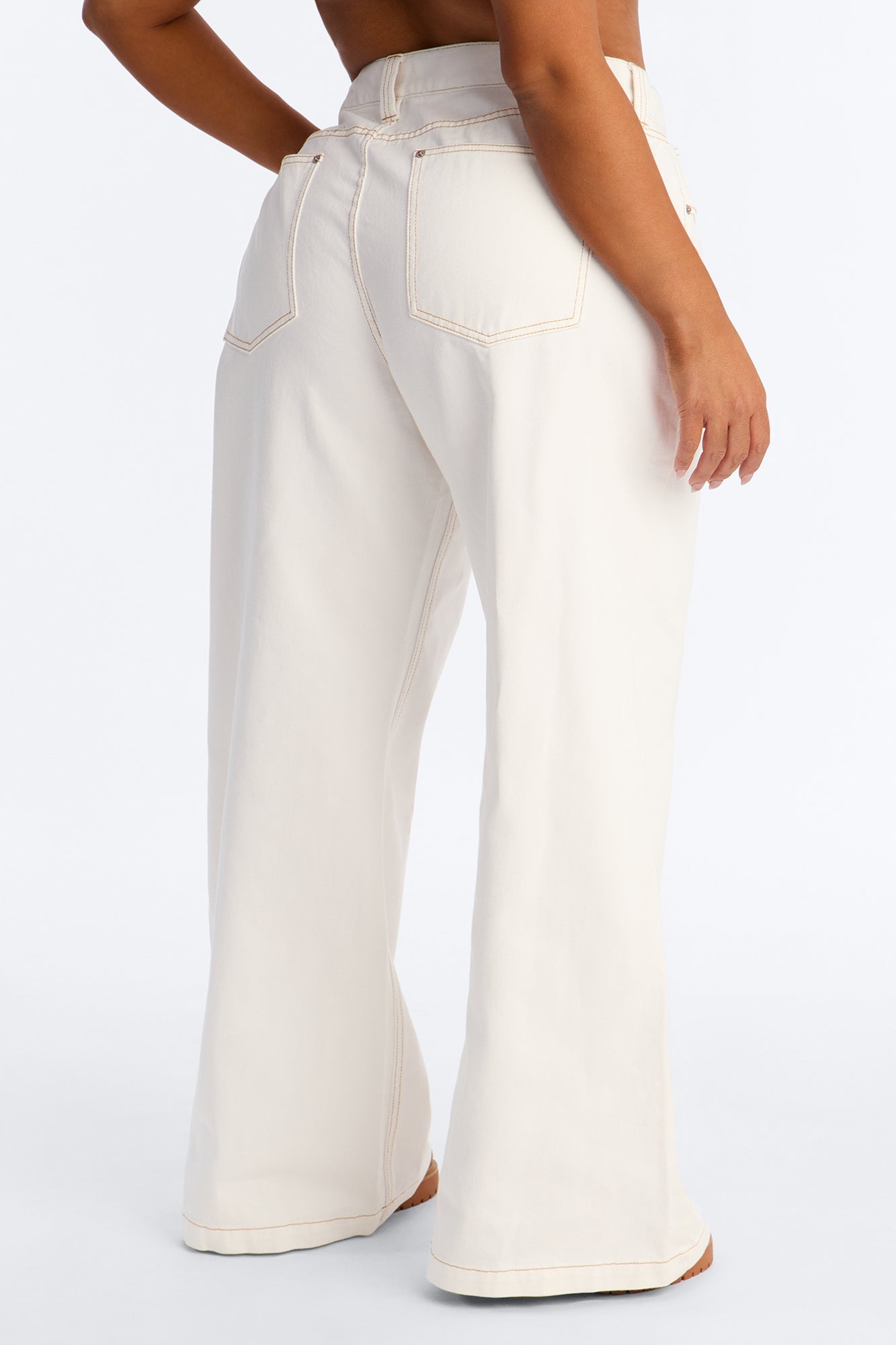After Hours Low Rise Baggy Jeans - White Fashion Nova