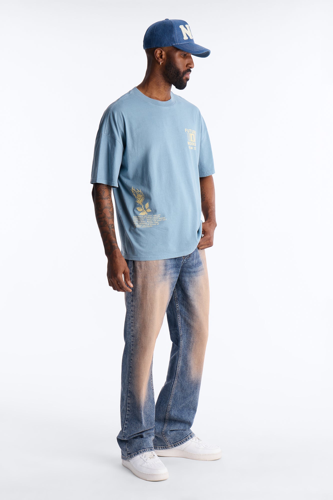 Future Working Boxy Short Sleeve Tee - Indigo