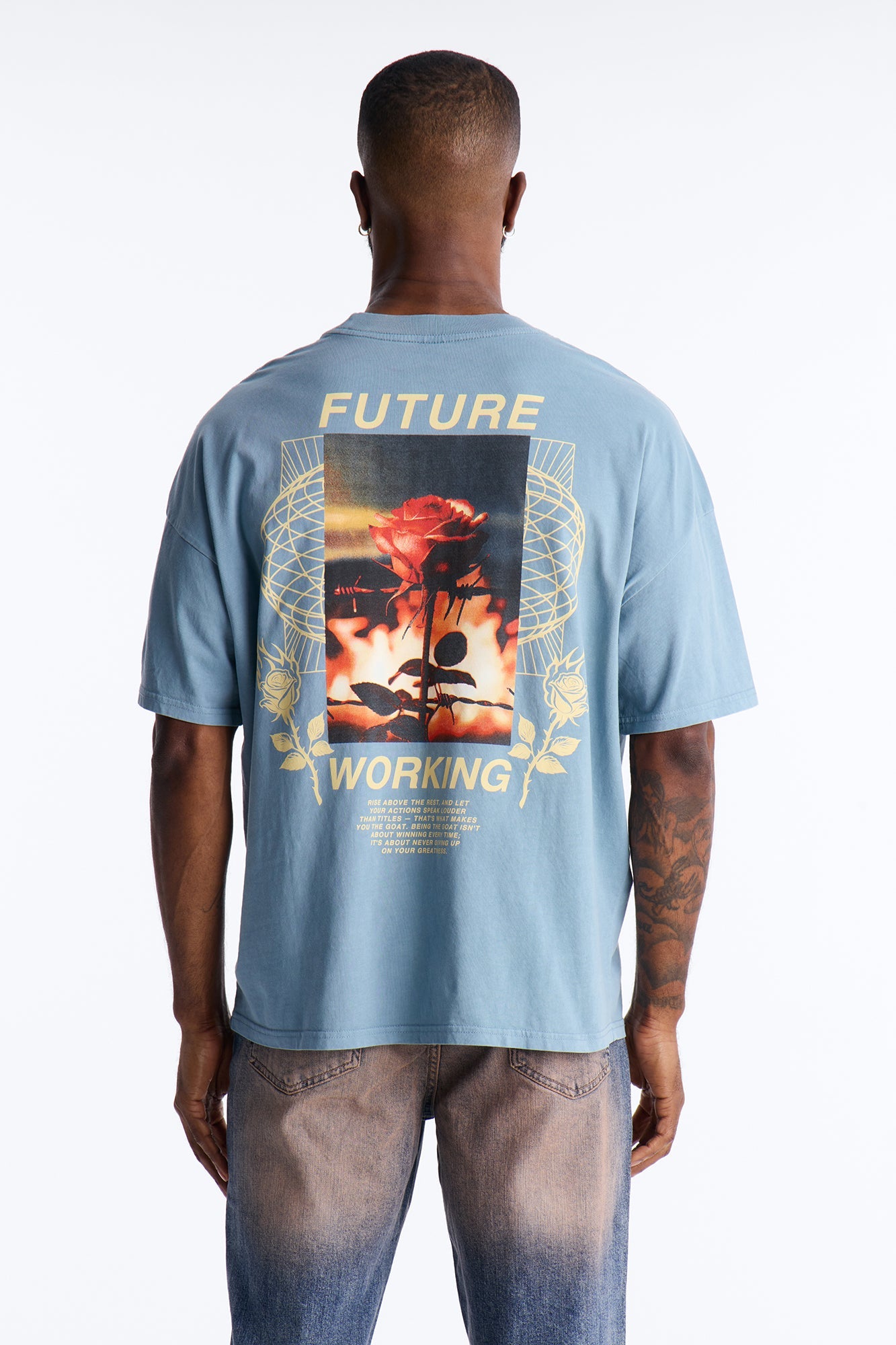 Future Working Boxy Short Sleeve Tee - Indigo
