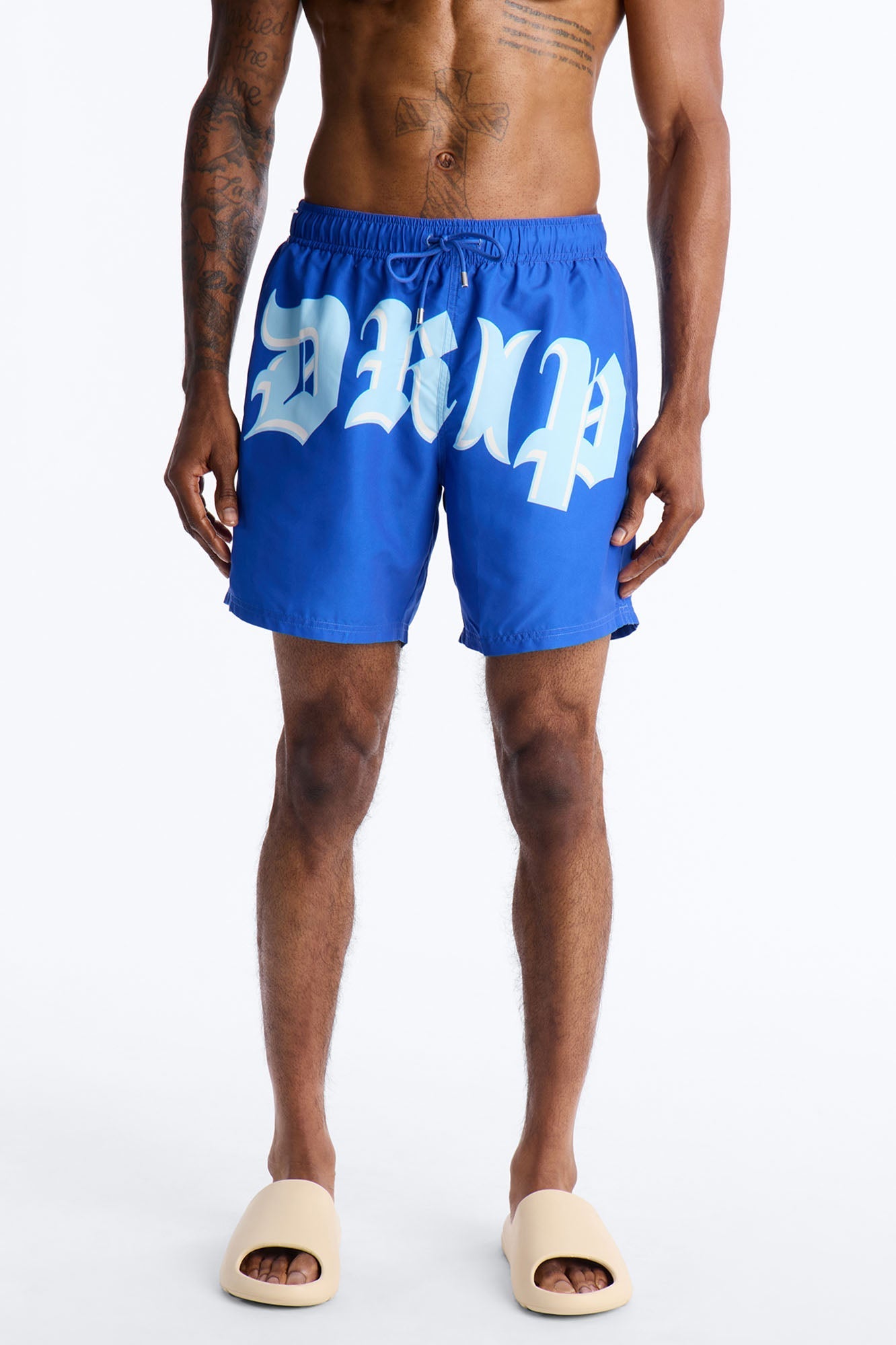 All The Drip Swim Trunk 7″ - Blue