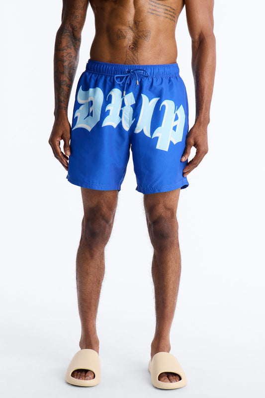 All The Drip Swim Trunk 7″ - Blue