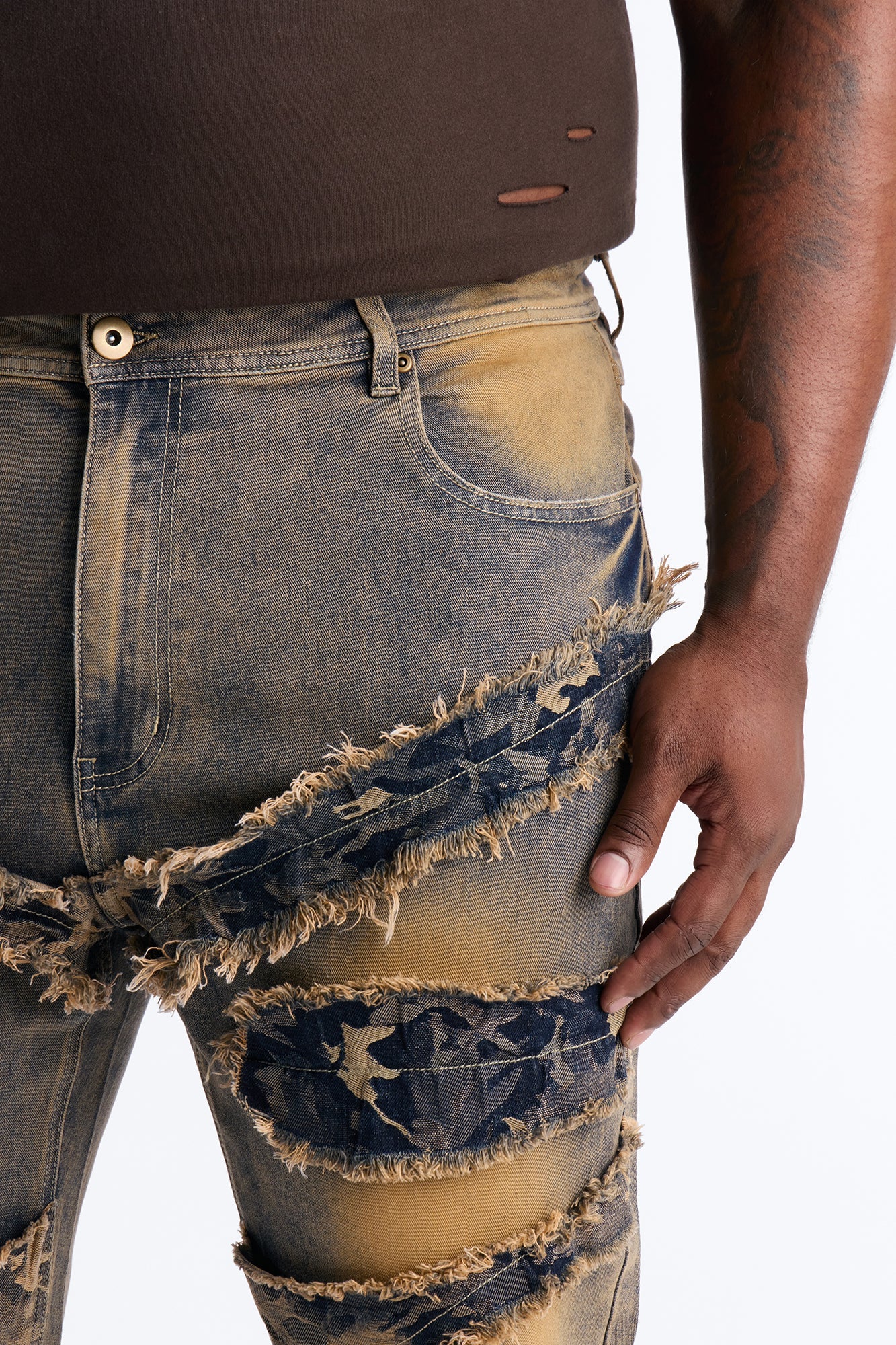 Stacked Skinny Flare With Tapestry Hit Jean - Vintage Wash