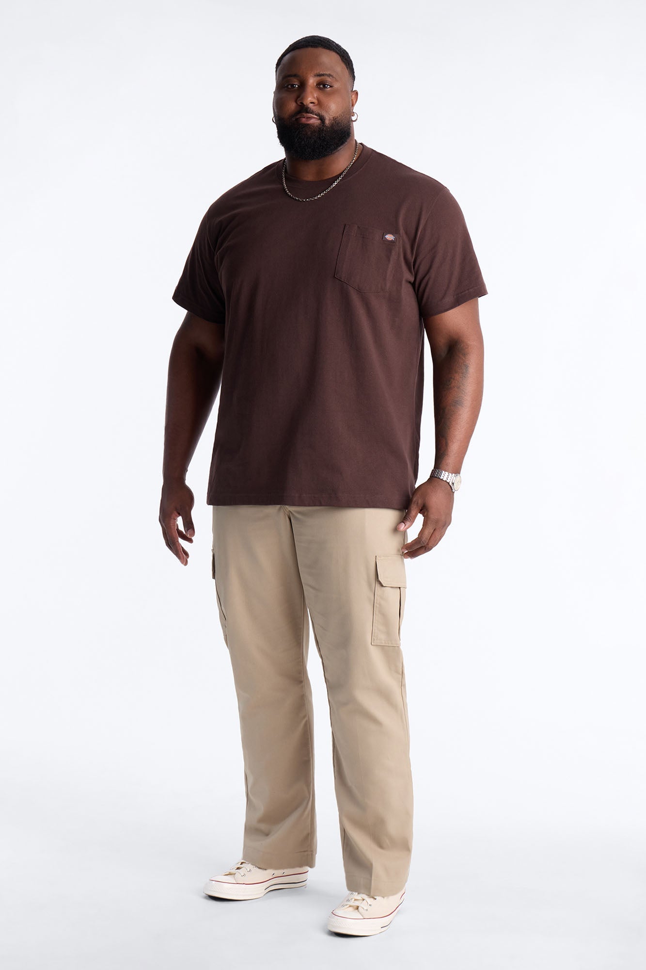 Dickies Heavyweight Short Sleeve Pocket Tee - Brown