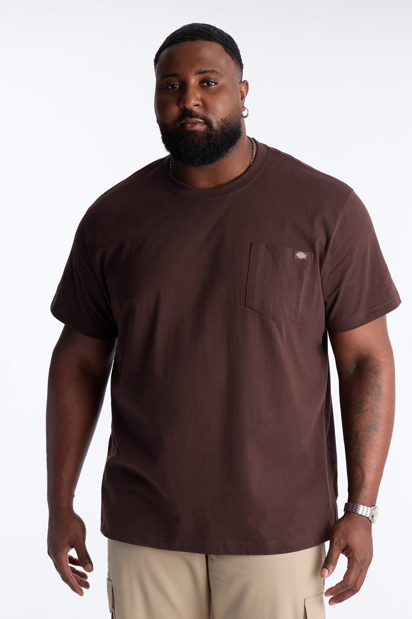 Dickies Heavyweight Short Sleeve Pocket Tee - Brown