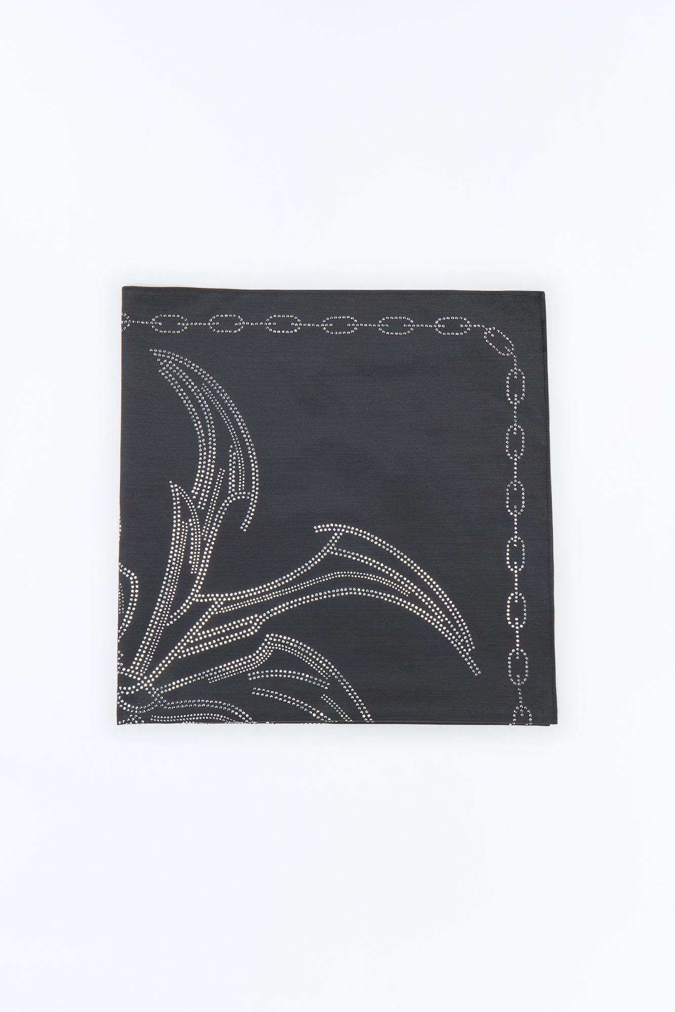 Rhinestone Spider Graphic Large Bandana - Grey