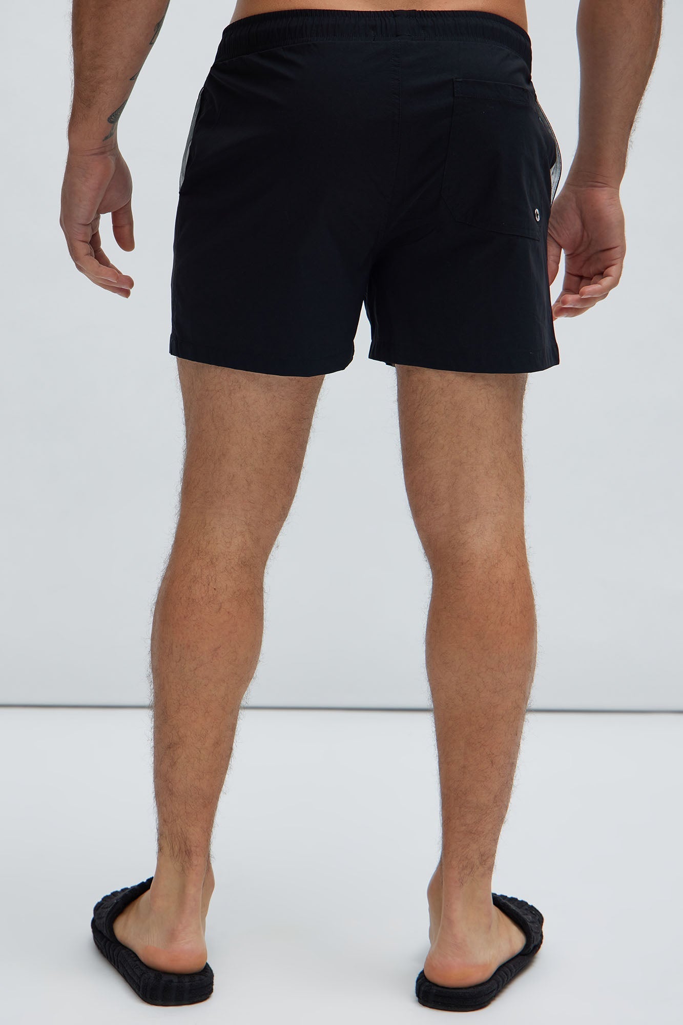 Montez Stretch Swim Trunk 4″ - Black