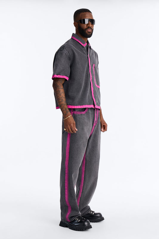 Baggy In My Aura Jeans - Black Wash