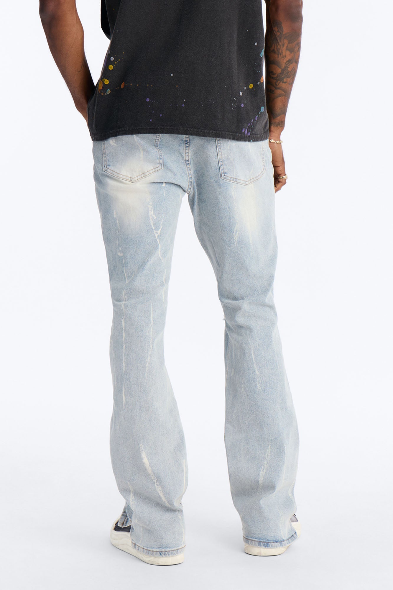 Everyday Street Stacked Skinny Flare Jean - Light Wash