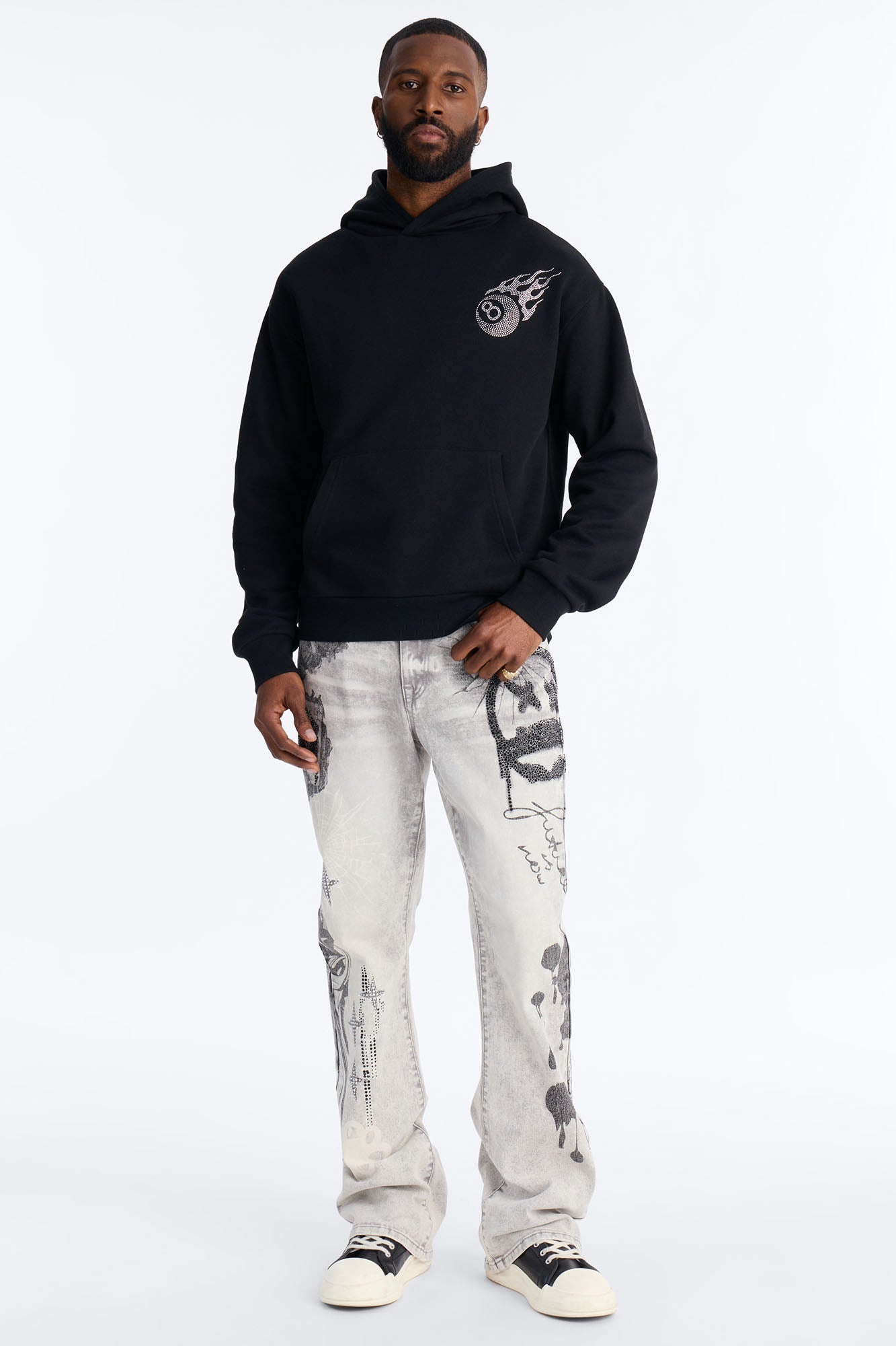 Stacked Skinny Flare Ace Royale Jean - Grey