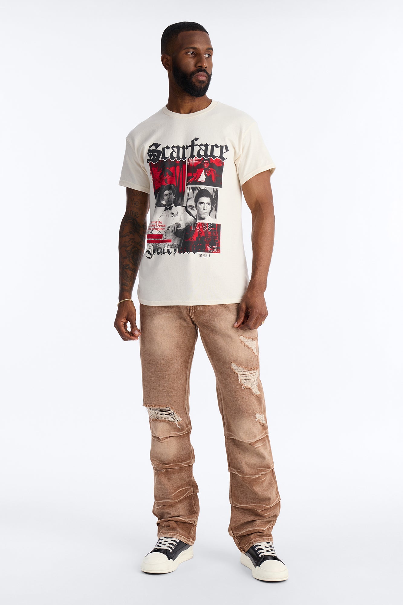 Straight Down The Street Ripped Jeans - Dark Brown