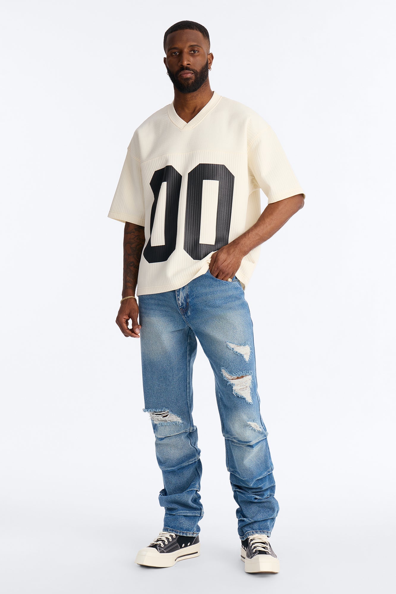 Double 0 Short Sleeve Jersey - Cream