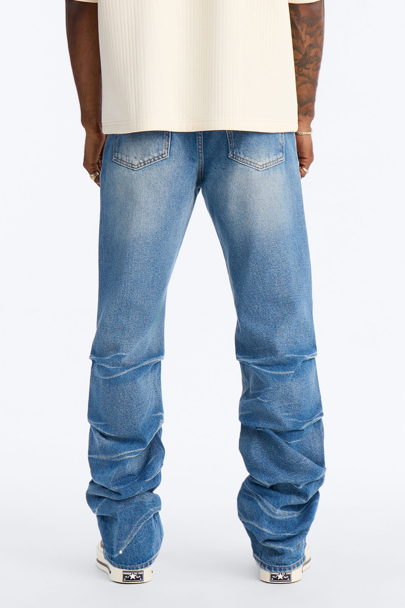 Straight Down The Street Ripped Jeans - Medium Blue Wash