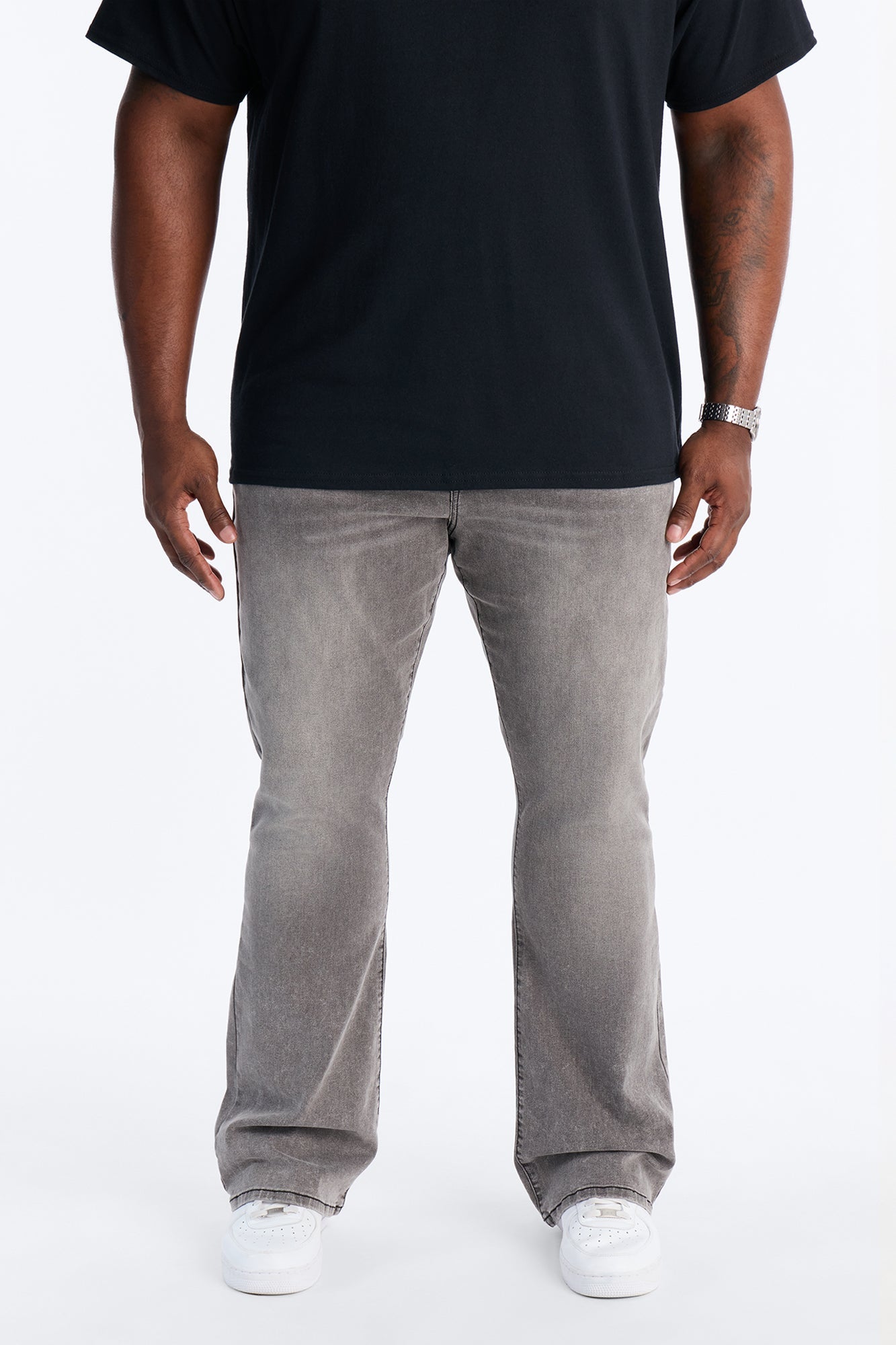 Stacked Skinny Flare Ashland Jean - Black Wash