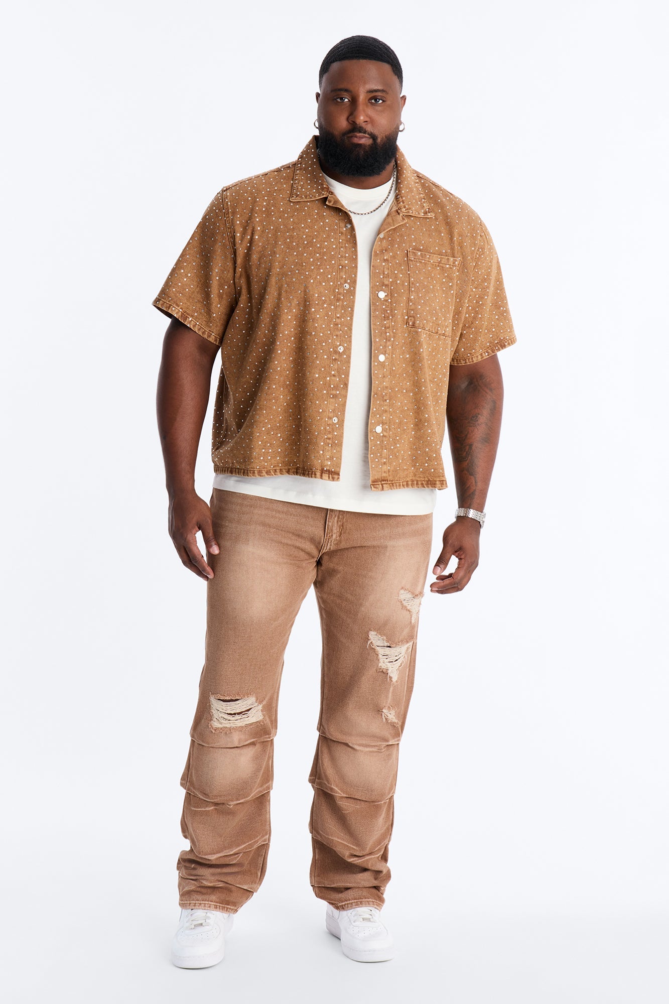 Straight Down The Street Ripped Jeans - Dark Brown