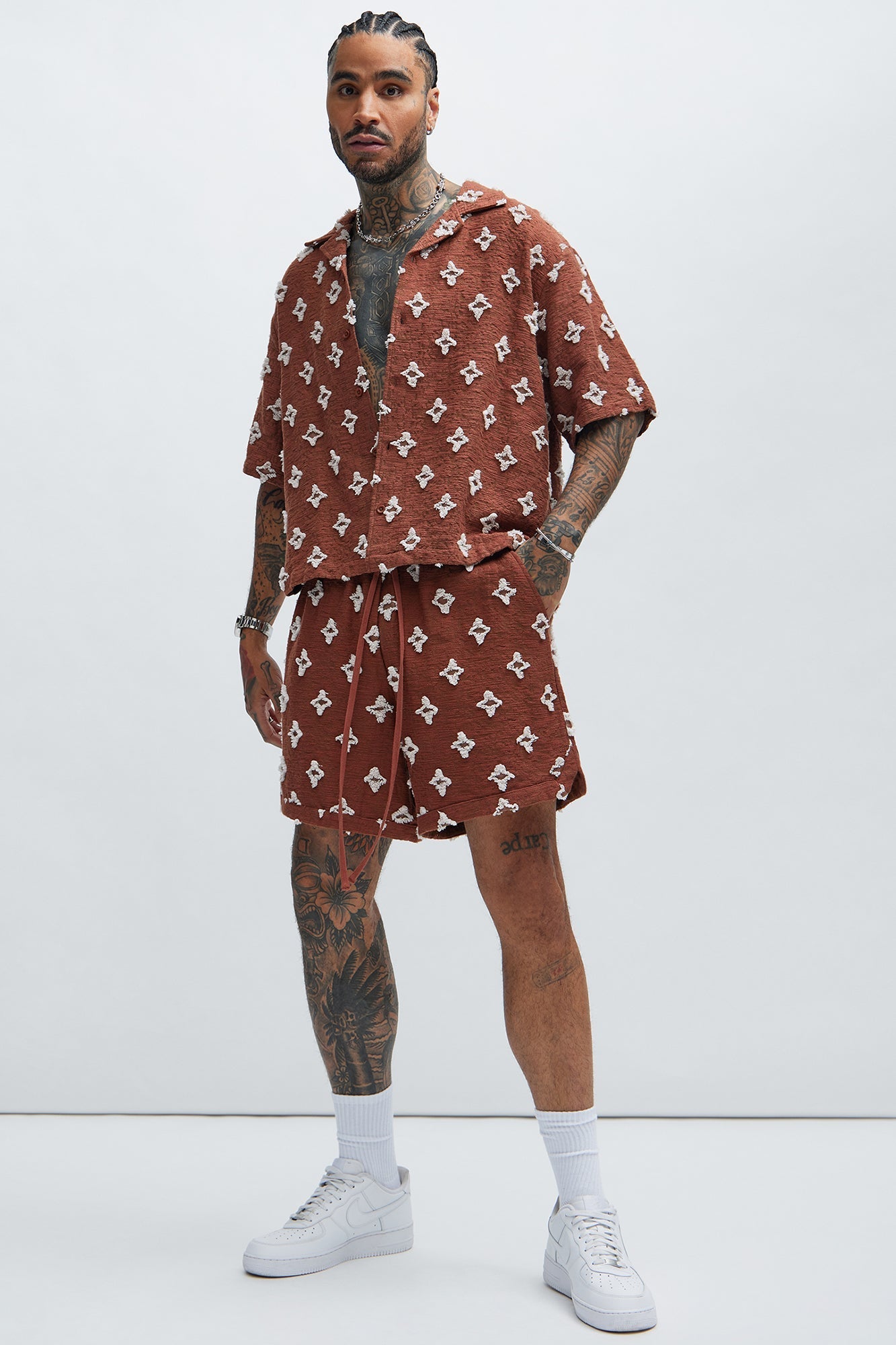 Cropped Starlet Shirt - Brown