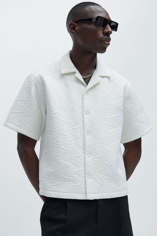 Java Quilted Nylon Shirt - White