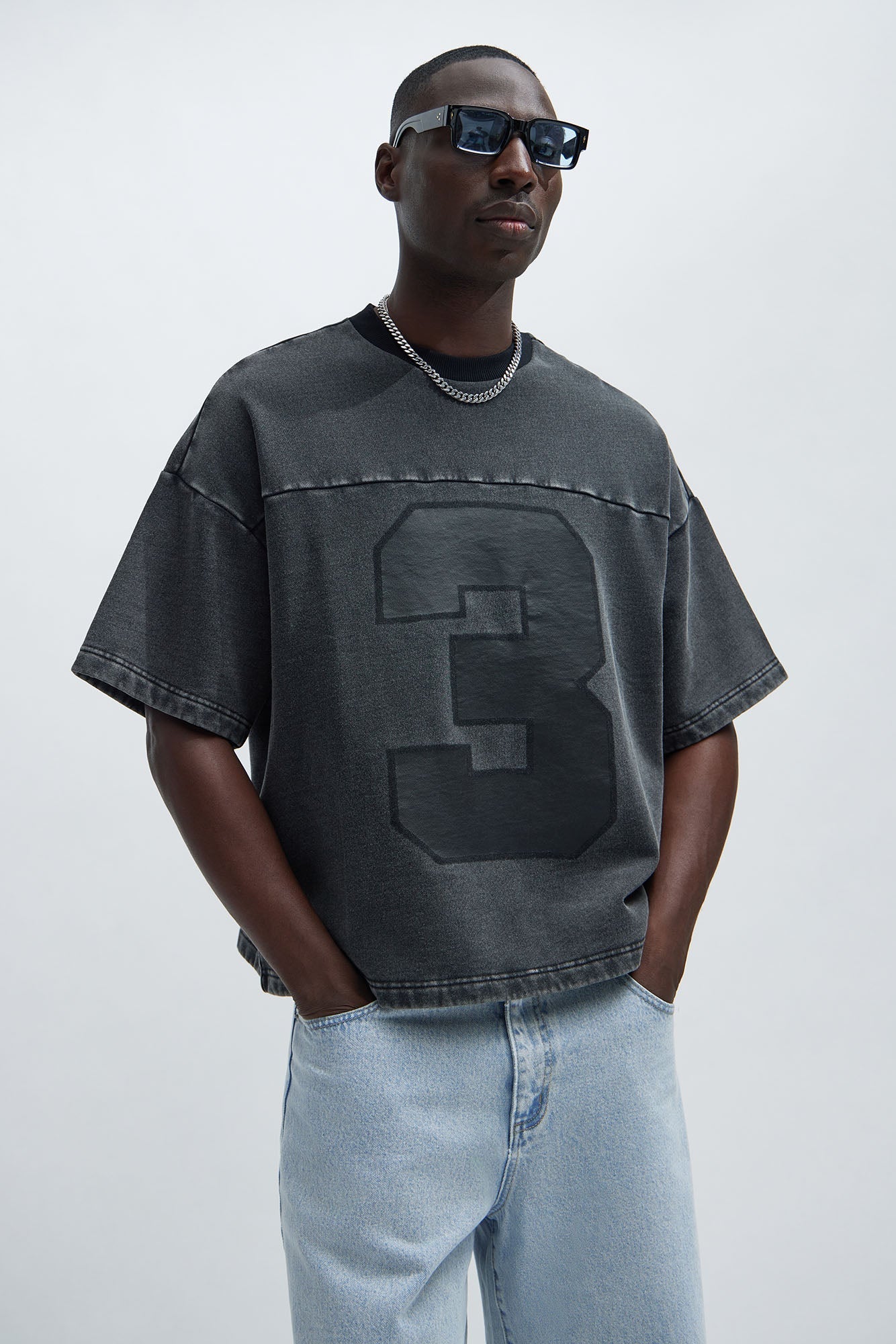 Kyle Oversized Tee - Black Wash