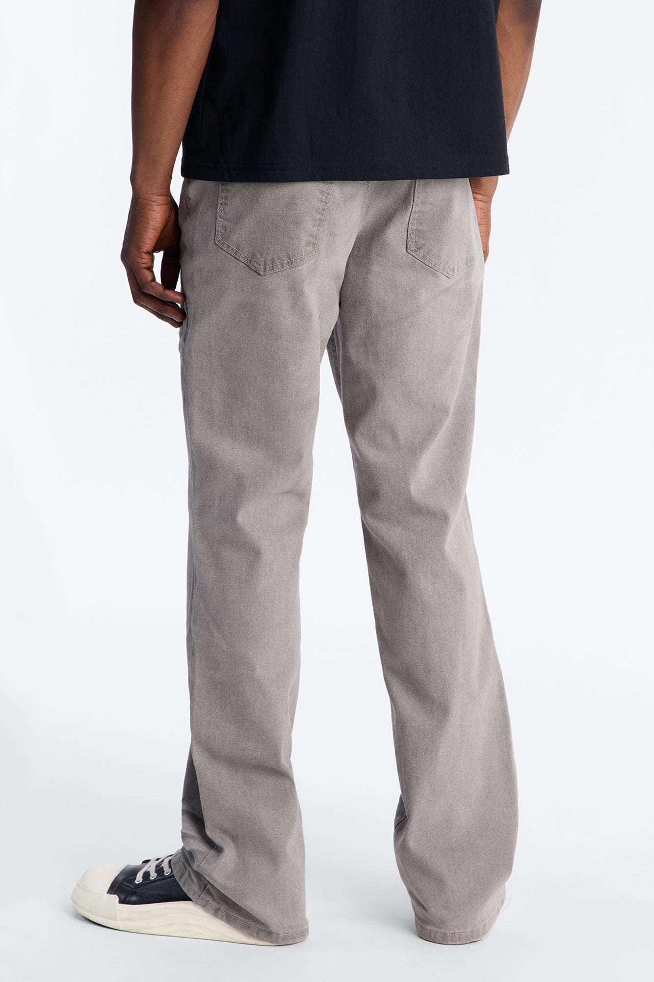 Worn In Stacked Slim Flare - Grey